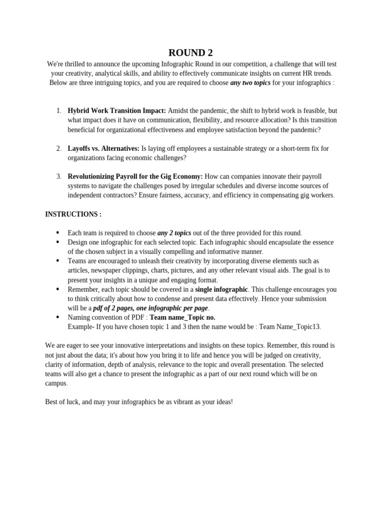 65a2073b61f3d Infographics Round | PDF | Infographics | Creativity