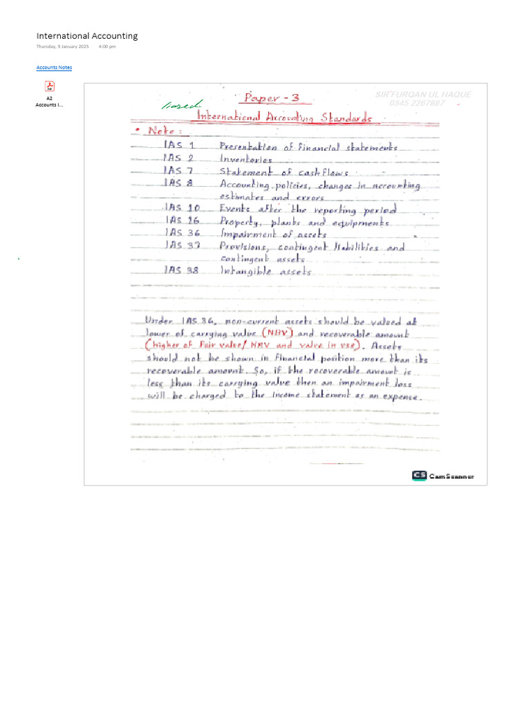 International Accounting Notes | PDF