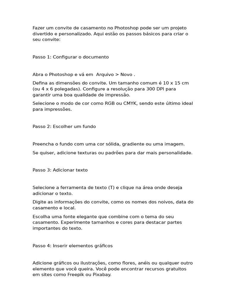 Convite No Photoshop | PDF, image size:768x1024