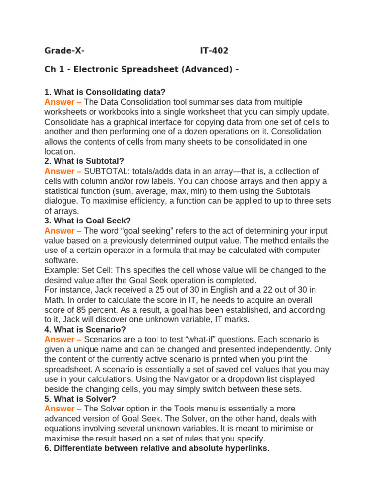 Advanced Spreadsheet Techniques | PDF | Spreadsheet | Worksheet