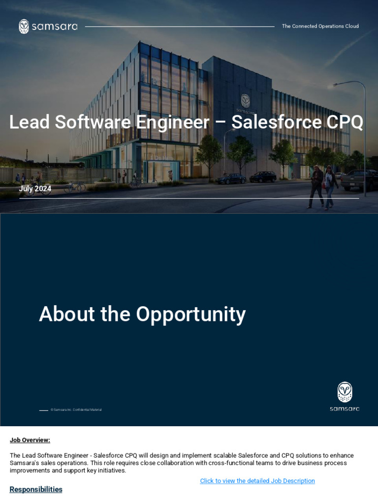 Lead Software Engineer - SF CPQ | PDF | Vehicles | Internet Of Things
