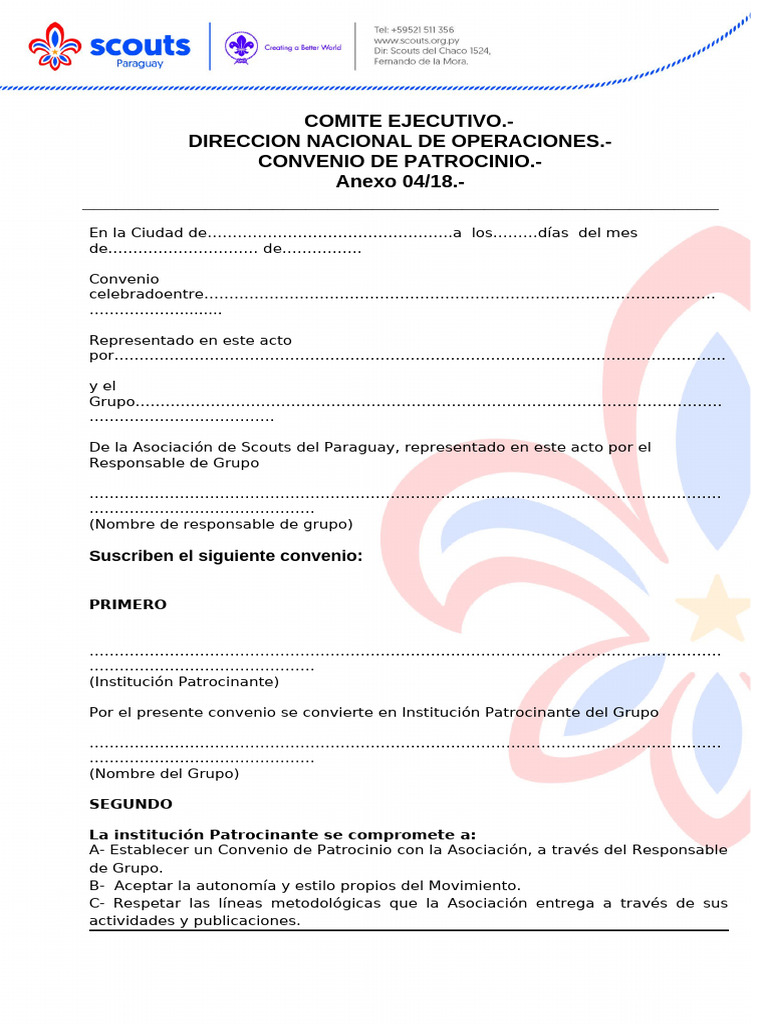 Anexo 04 CONVENIO DE PATROCINIO | PDF