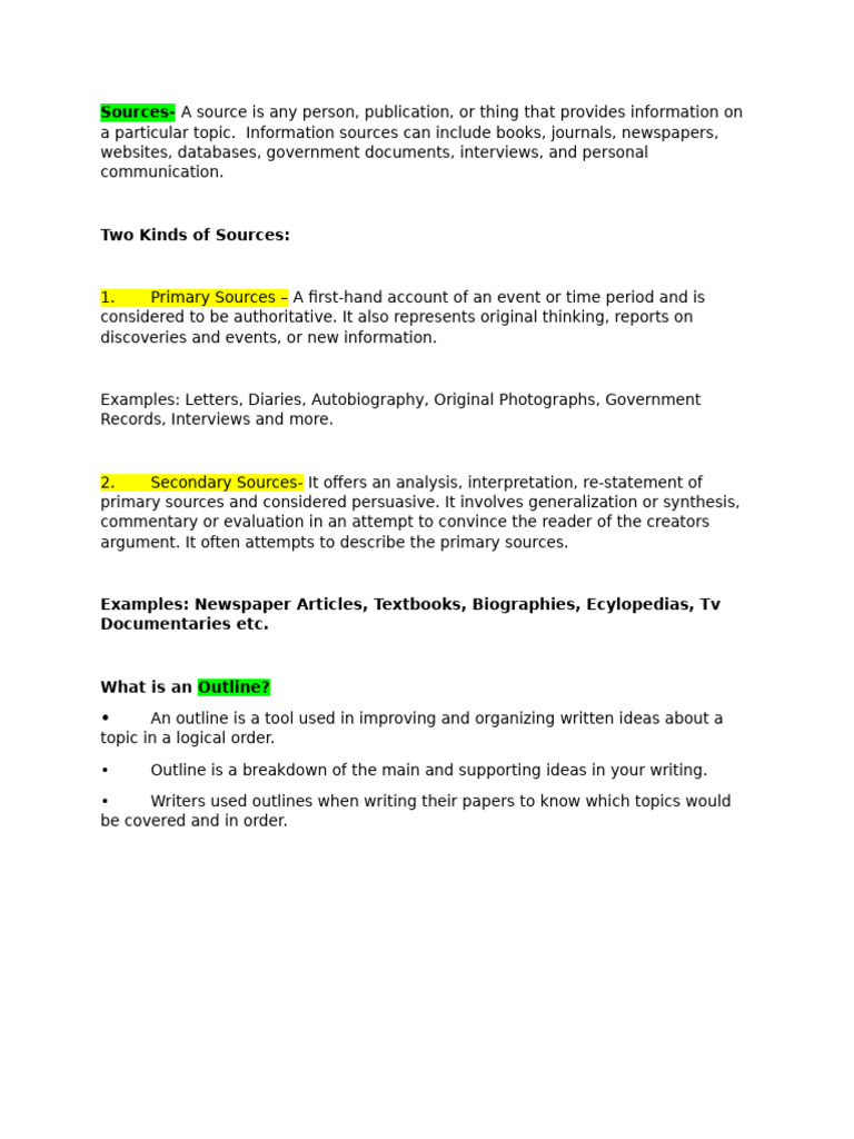 Understanding Sources and Synthesis Techniques | PDF | Information ...