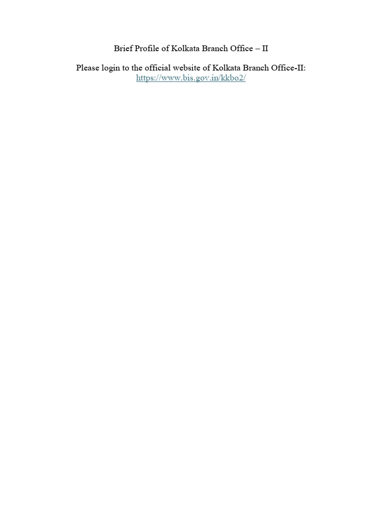 Kolkata Branch Office II Profile | PDF