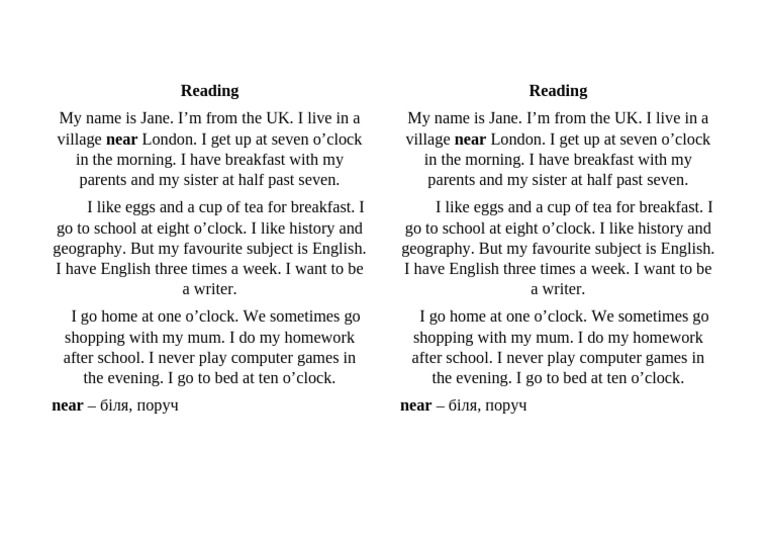English Reading | PDF