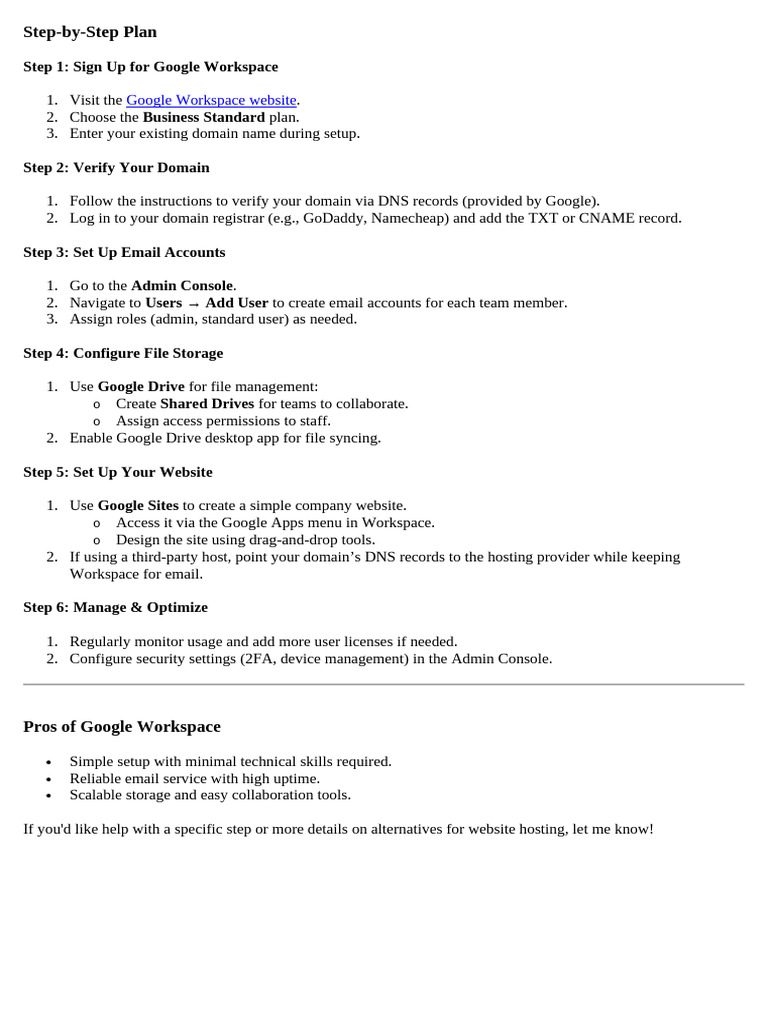 Create Work Email Free