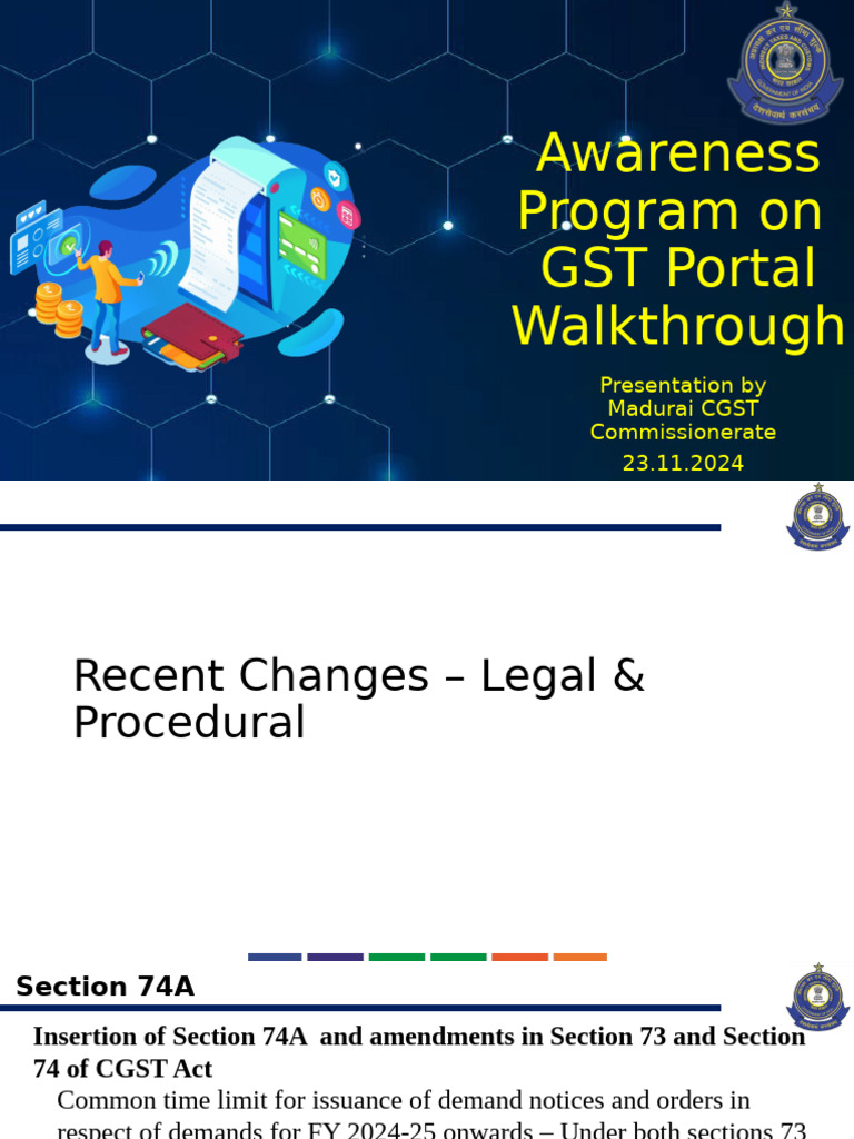 GST Portal Awareness Program Overview | PDF | Taxation | Payments