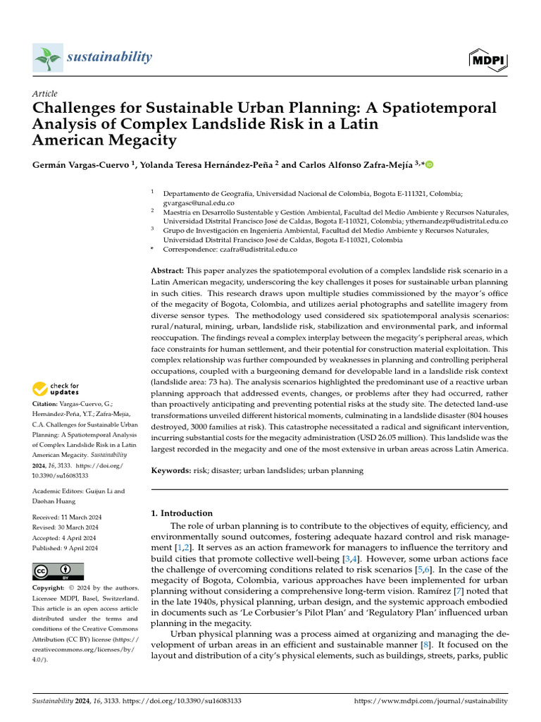 Challenges For Sustainable Urban Planning A Spatio | PDF | Urban ...