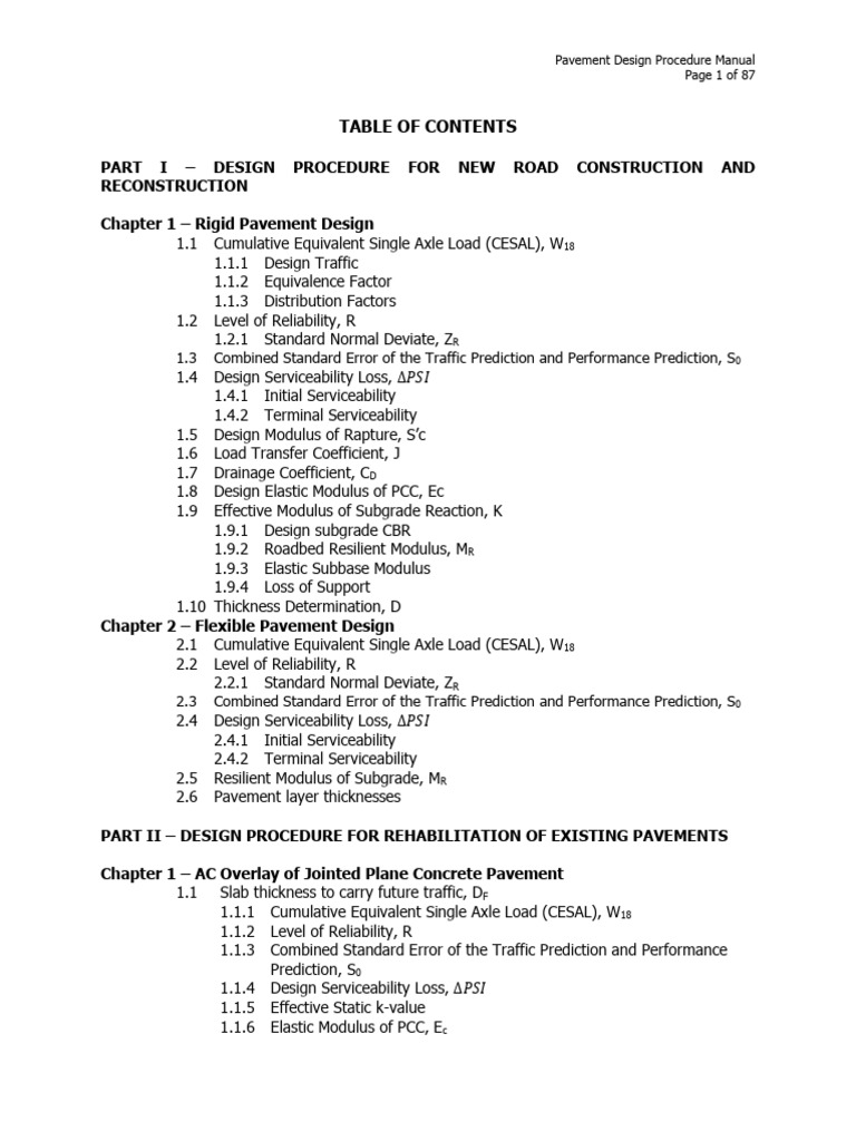 Pavement Design Procedure Manual-For Students | PDF | Road Surface | Road