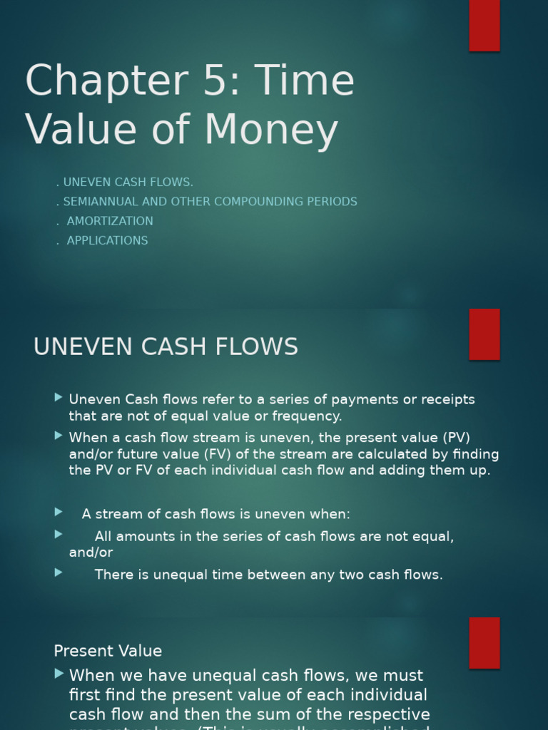 Time Value of Money Uneven Cash Flow Amortization | PDF | Present Value ...