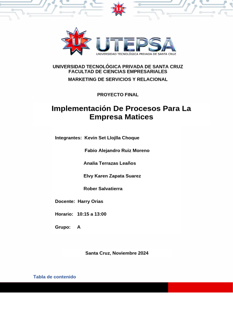 Proyecto Final 1 | PDF | Calidad (comercial) | Marketing