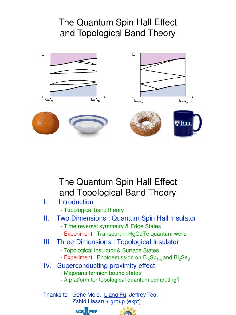 Liang Fu Et Al - The Quantum Spin Hall Effect and Topological Band ...