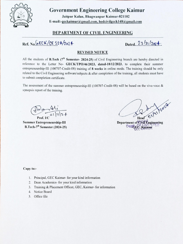Revised Notice SE-III | PDF