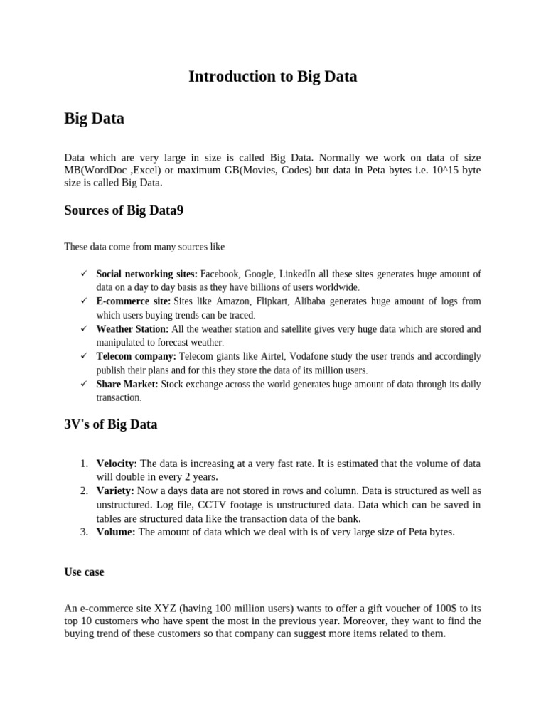 BIG DATA_UNIT-I | PDF | Analytics | Big Data