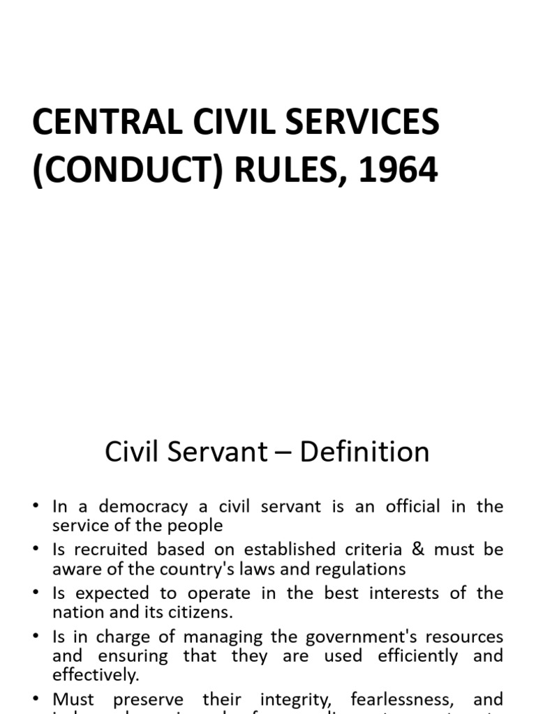 Conduct Rules for Civil Servants in India | PDF | Sexual Harassment | Banks
