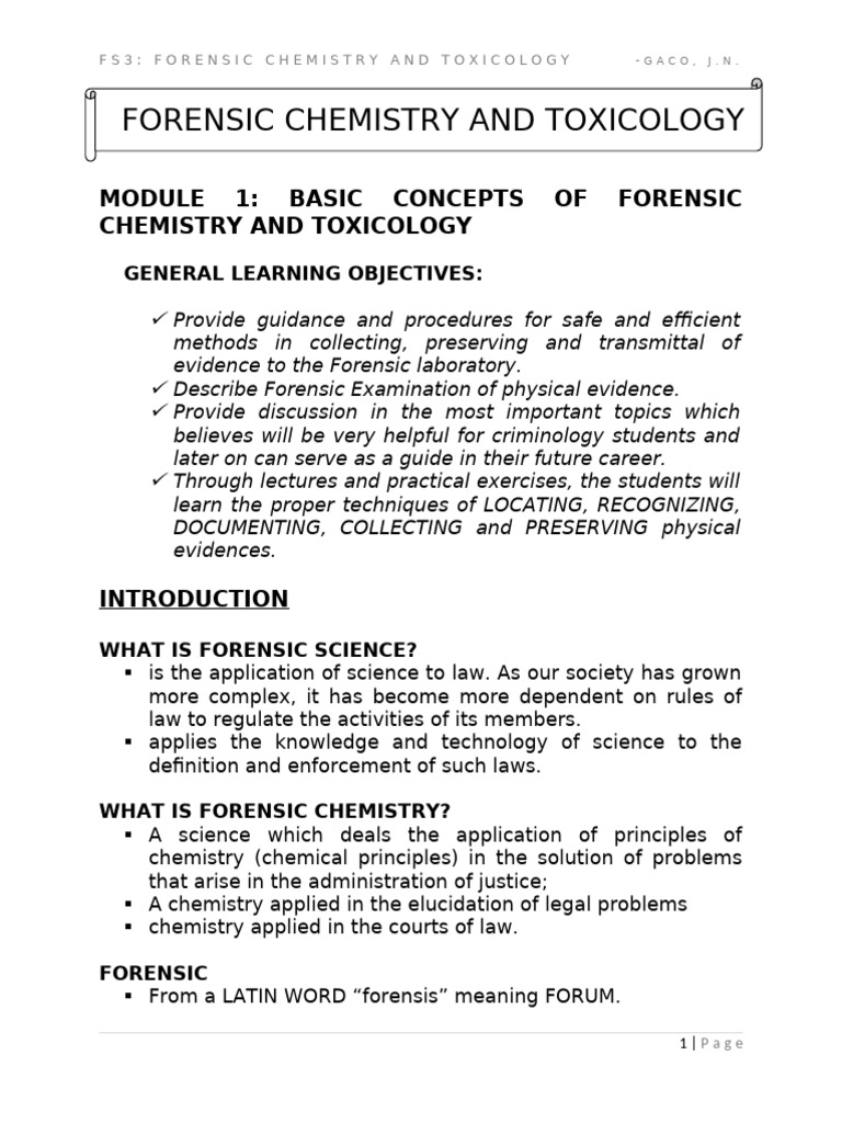 FS3- MODULE (GACO) | PDF | Forensic Science | Blood Type