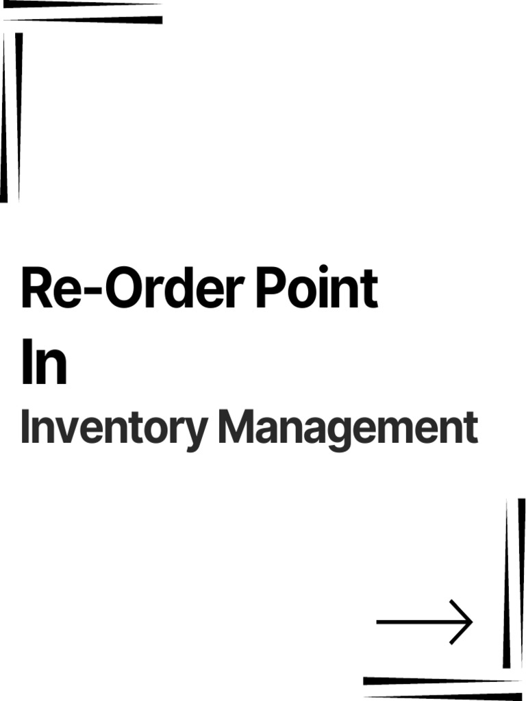 Understanding Re-Order Point in Inventory | PDF | Applied Mathematics ...
