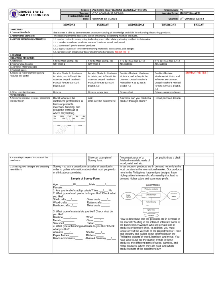 Quarter 3 Week 3 Tle Pdf Varnish Wood