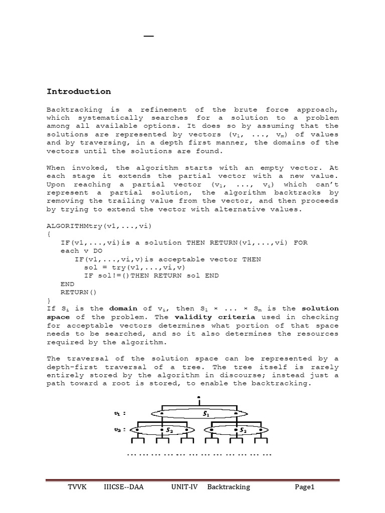 Backtracking Algorithms Explained | PDF | Algorithms | Theoretical ...