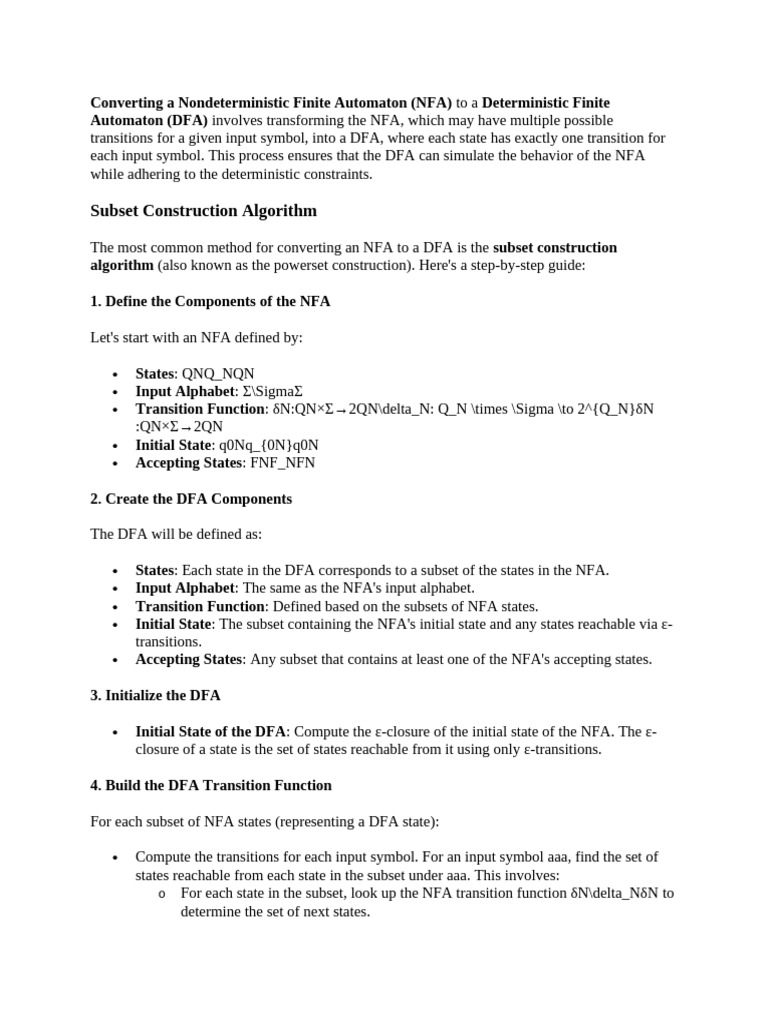 12.conversion of NDFA To DFA | PDF | Formal Methods | Theoretical ...