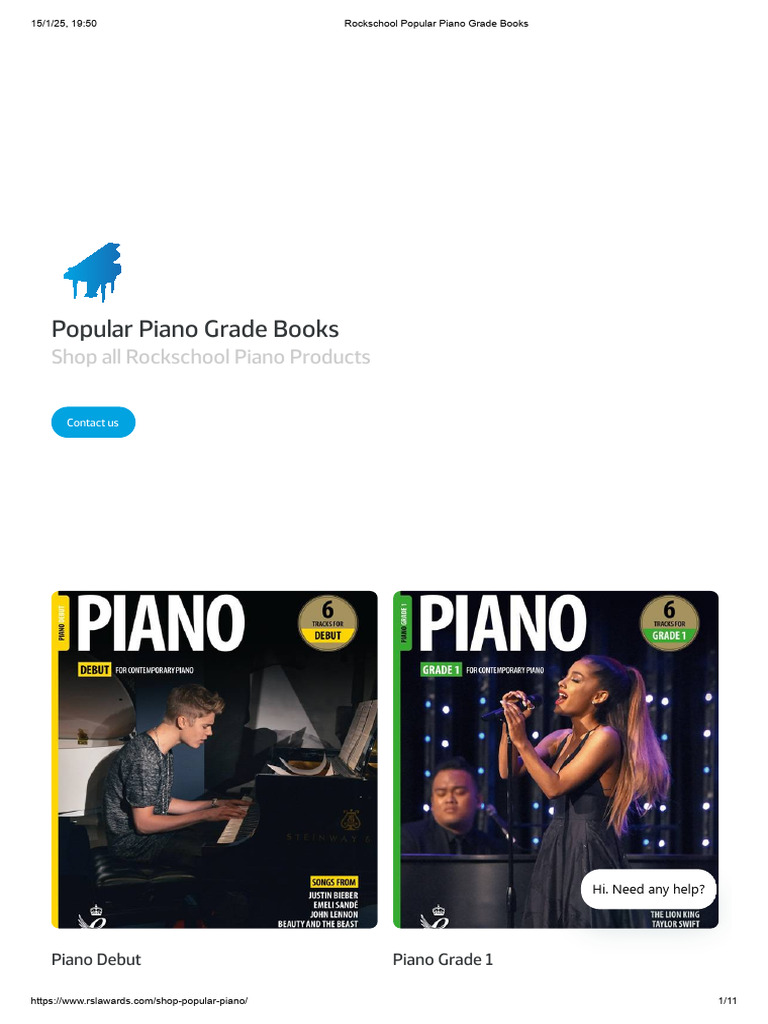 Rockschool Popular Piano Grade Books | PDF | Piano | Musicology