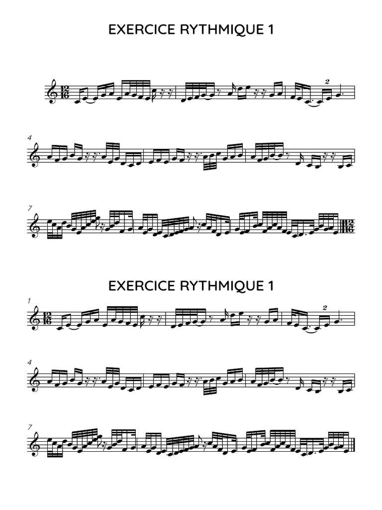 Exercice Ryth 1 | PDF