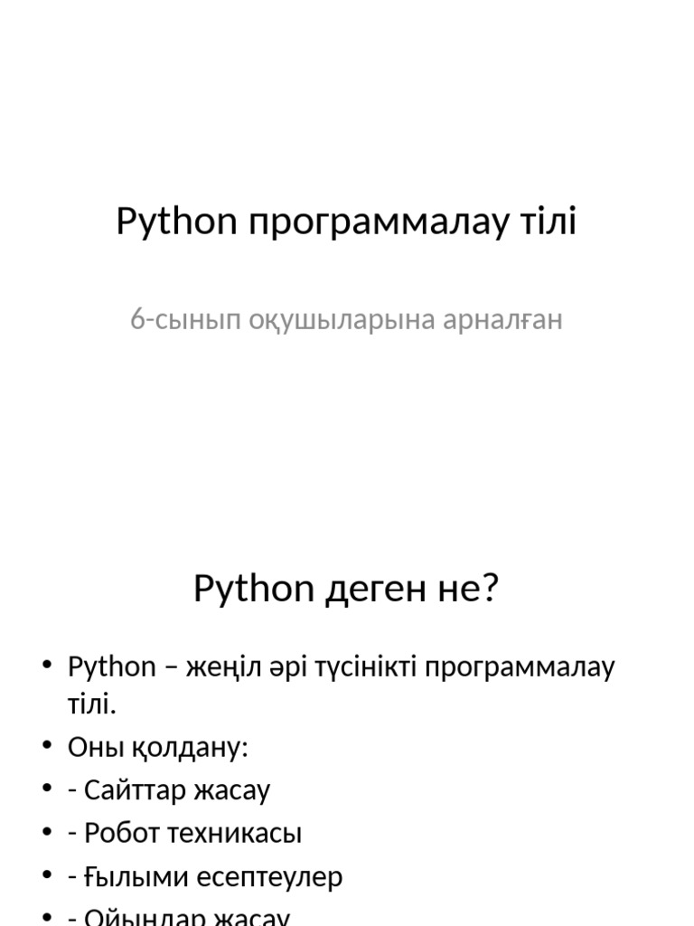 Python 6 Synyp Prezentacia | PDF