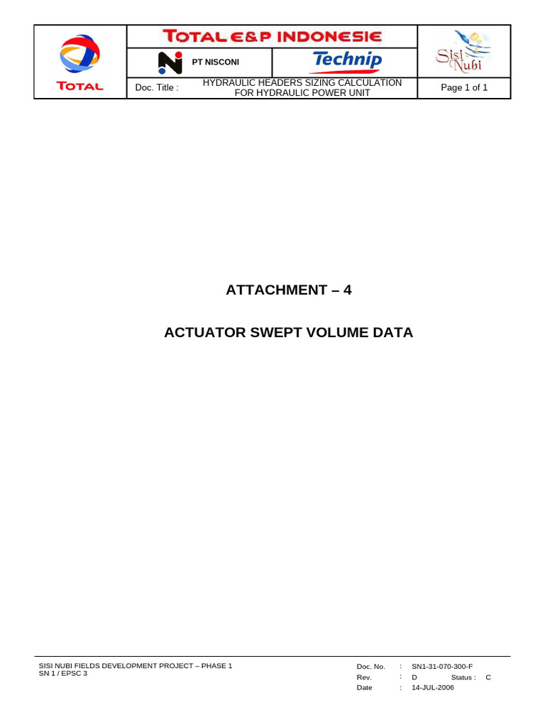 Hydraulic Headers Sizing Calculation | PDF