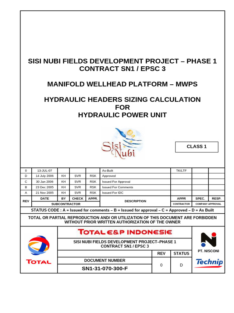 Hydraulic Headers Sizing for MWPS | PDF | Pipe (Fluid Conveyance ...