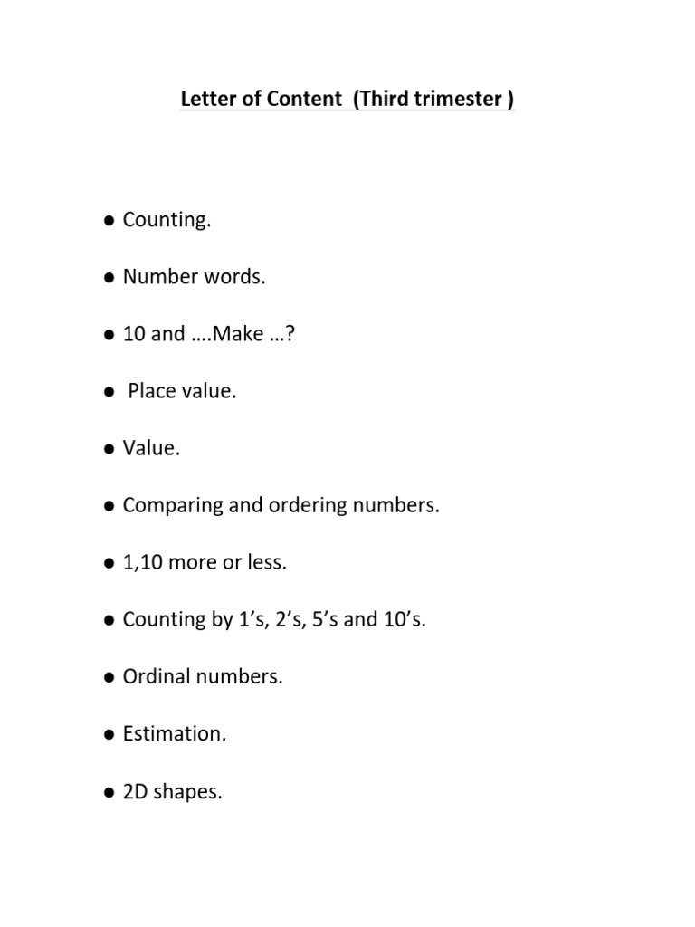 Third Trimester Math Curriculum Guide | PDF