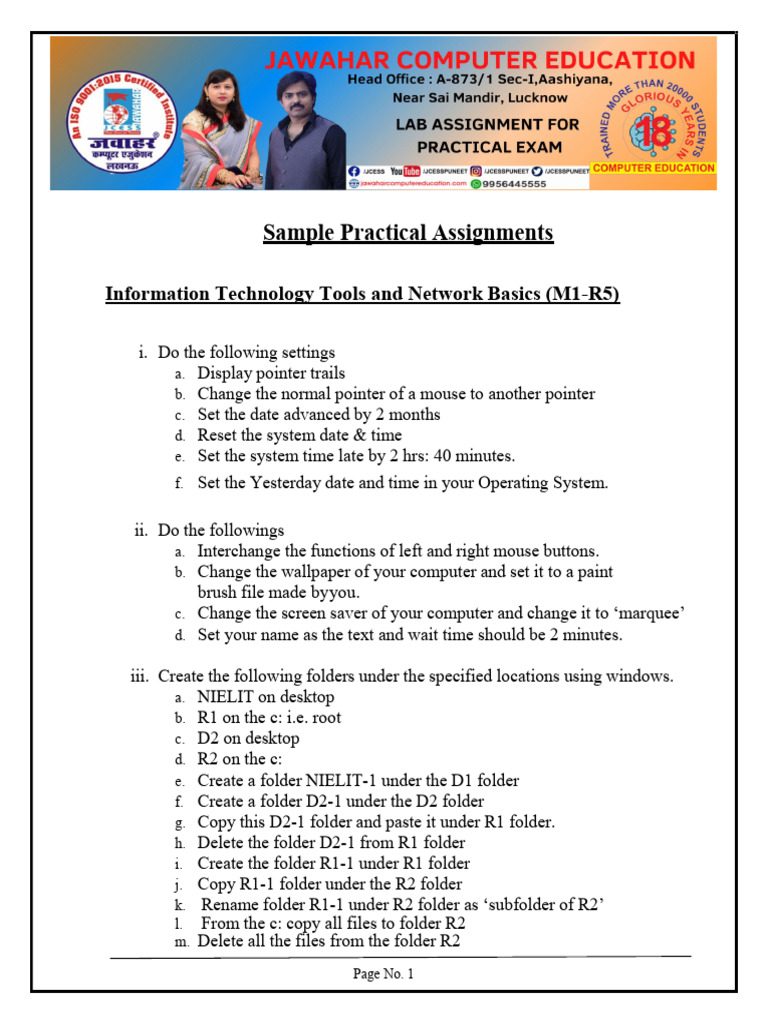 IT Tools and Network Basics Practical Guide | PDF | Read Only Memory ...