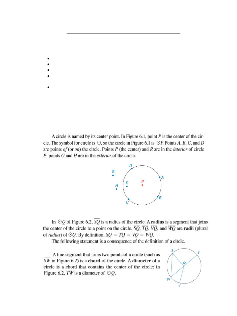 Module 6 - Lesson 1 3 - Circles and Arcs | PDF | Circle | Perpendicular