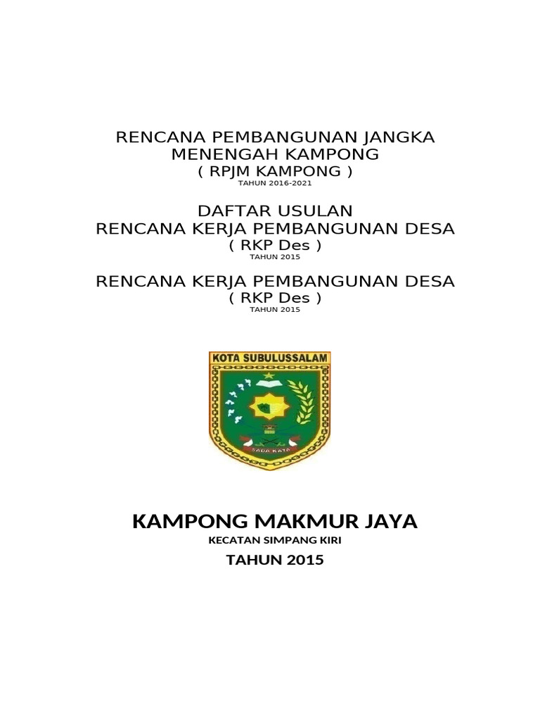 Cover RPJM | PDF