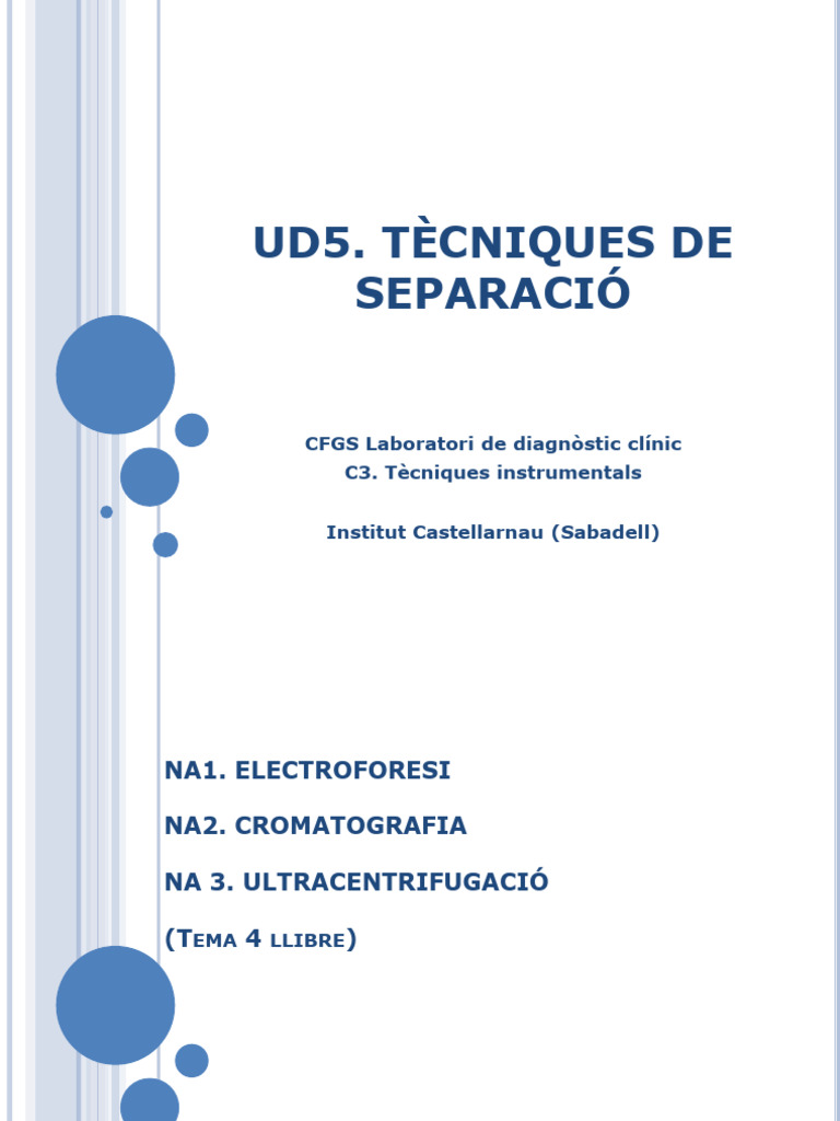 UD5 TecniquesSeparacio | PDF