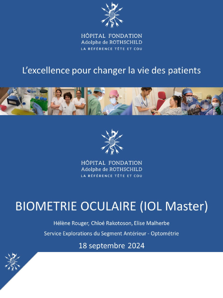 IOL Master 1 (Rappels Anatomiques) | PDF