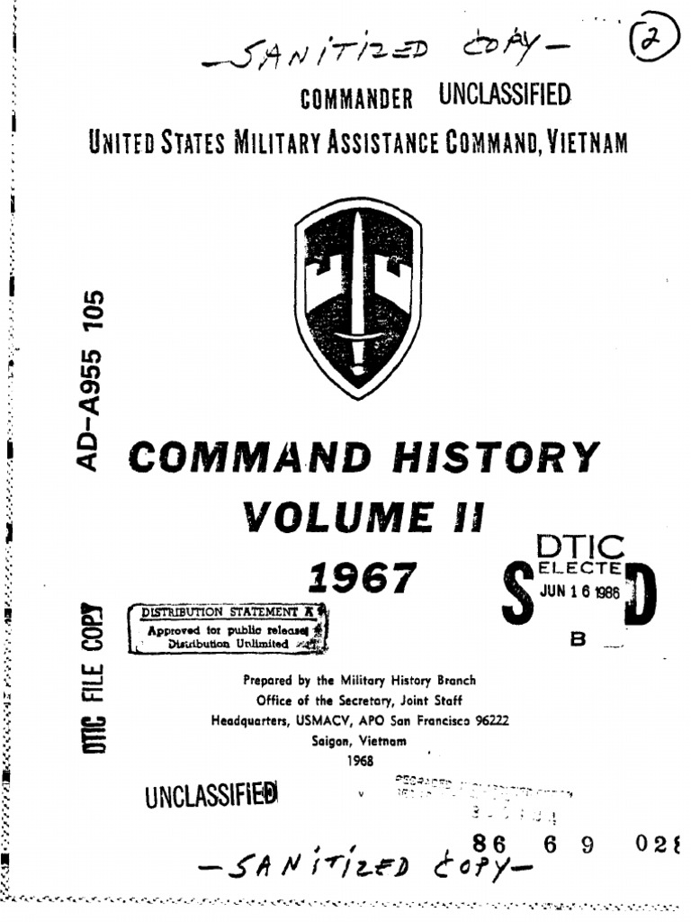 USMACV 1967 Command History Volume II | PDF | Ngo Dinh Diem ...