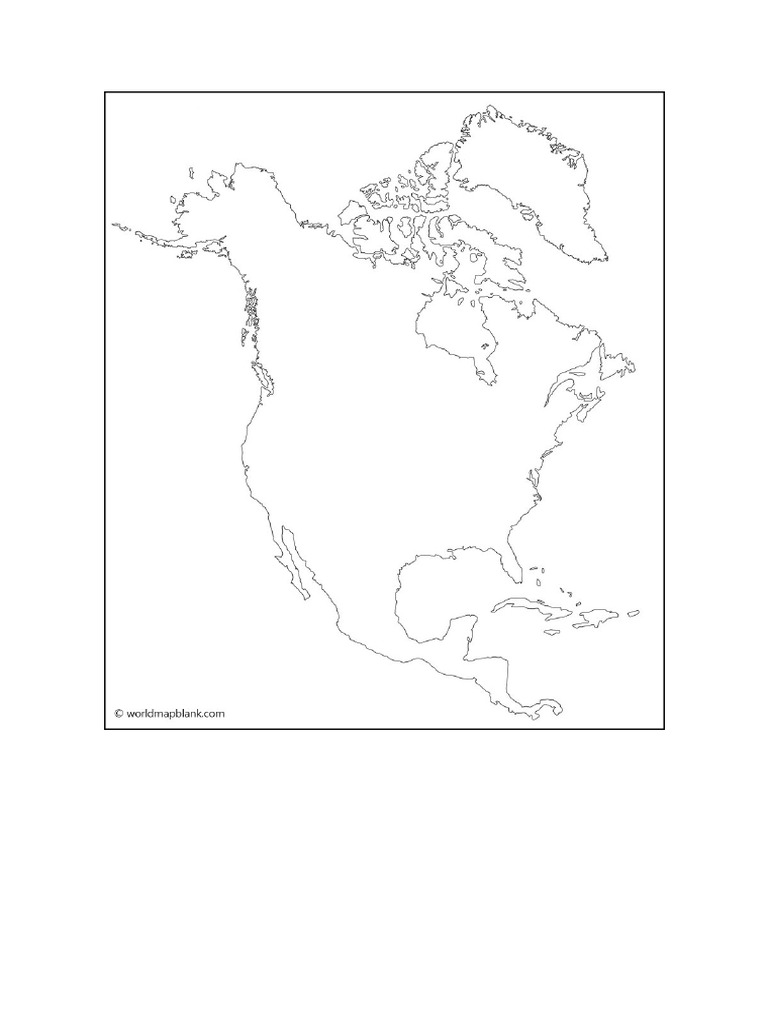 Blank Outline Map of North America | PDF