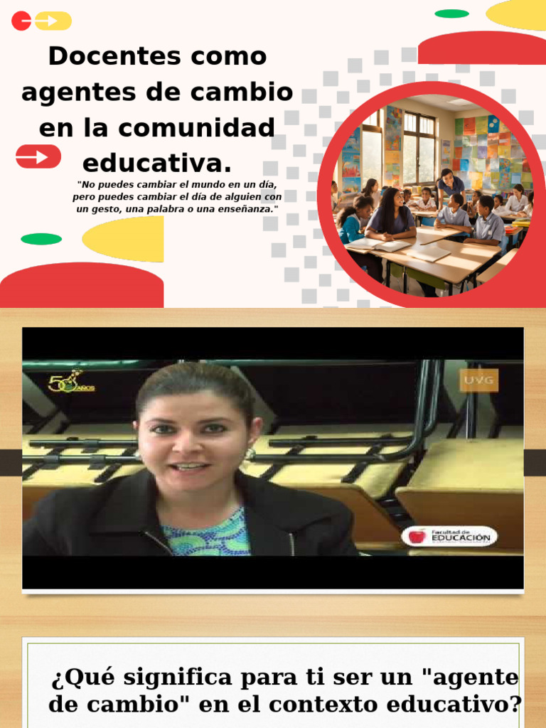 Docentes Como Agentes de Cambio en La Comunidad Educativa. | PDF ...