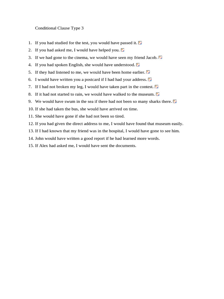 Conditional Clause Type 3 | PDF