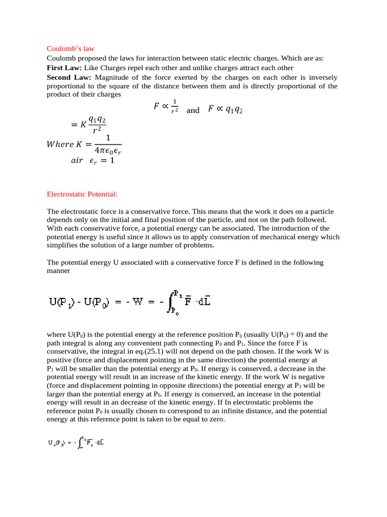 Lecture 37 1 1 pdf electrostatics force