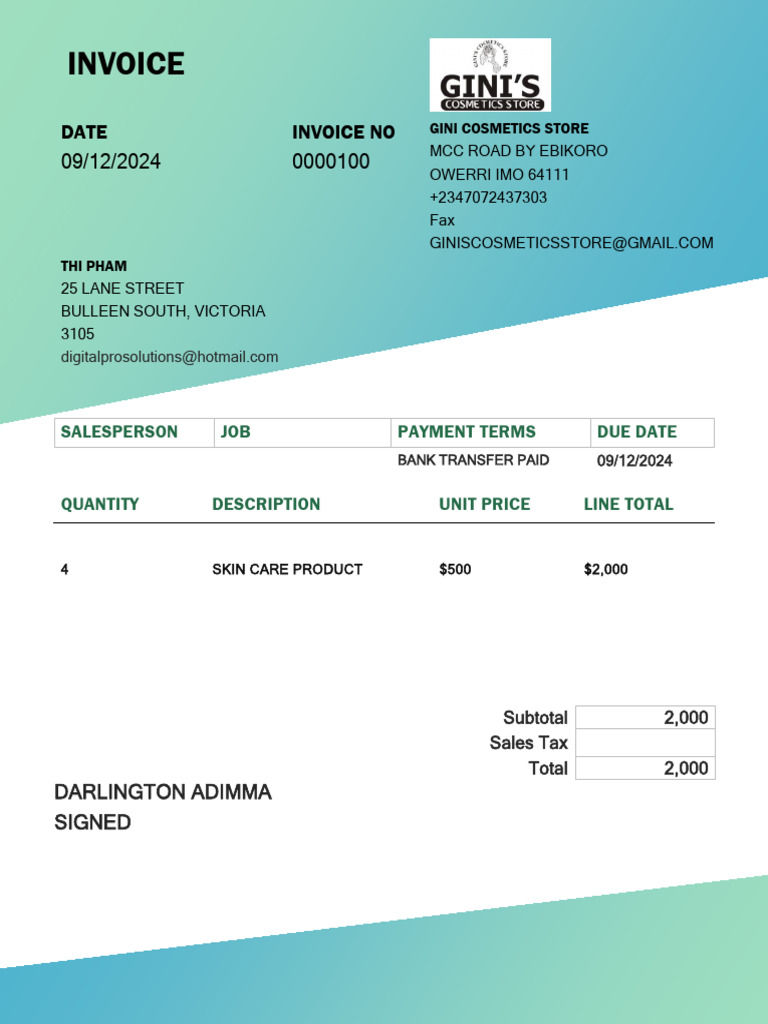 INVOICE | PDF