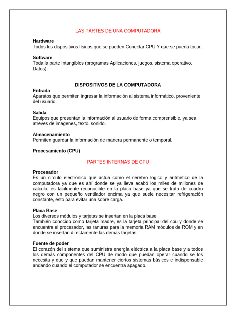 Contenido de La 3ra Unidad Avanzado | PDF | Hardware de la computadora ...