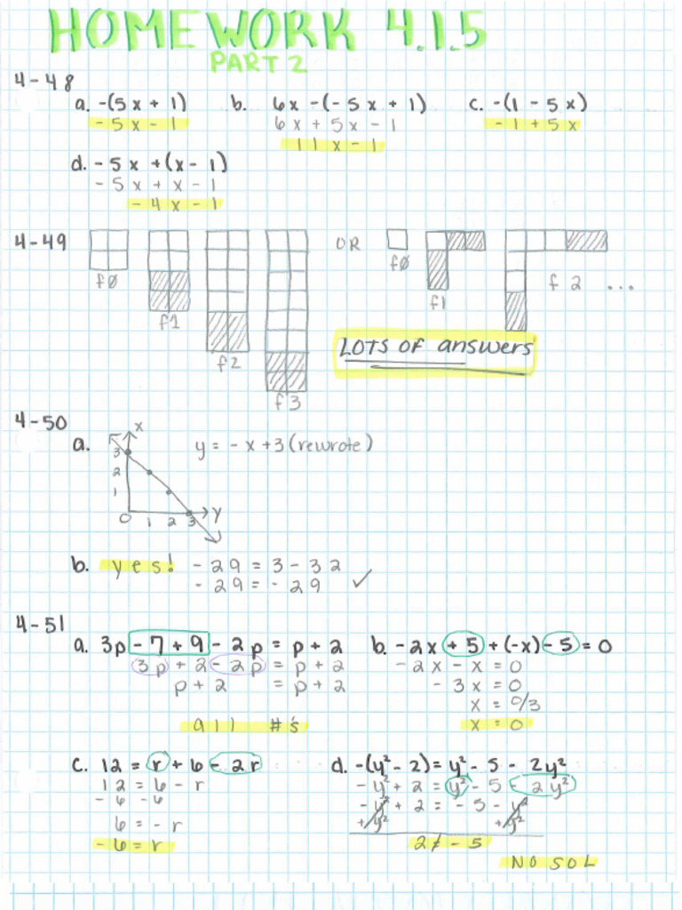 4.1.5 Homework Key (Part 2) | PDF