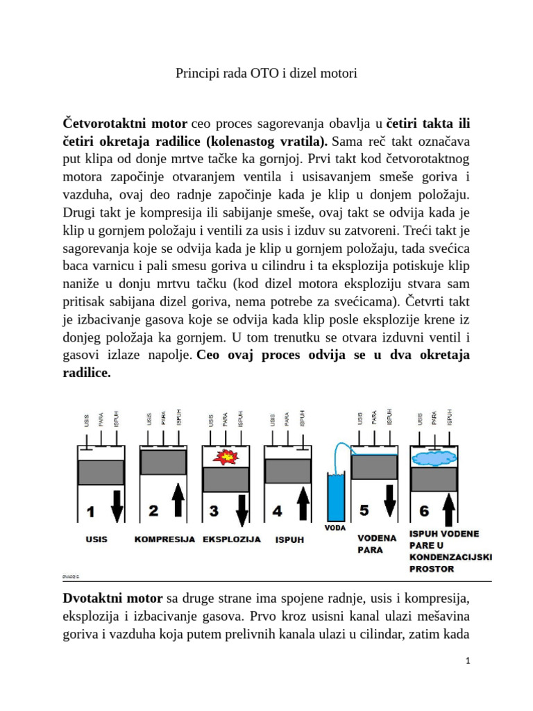 Principi Rada OTO I Dizel Motori | PDF
