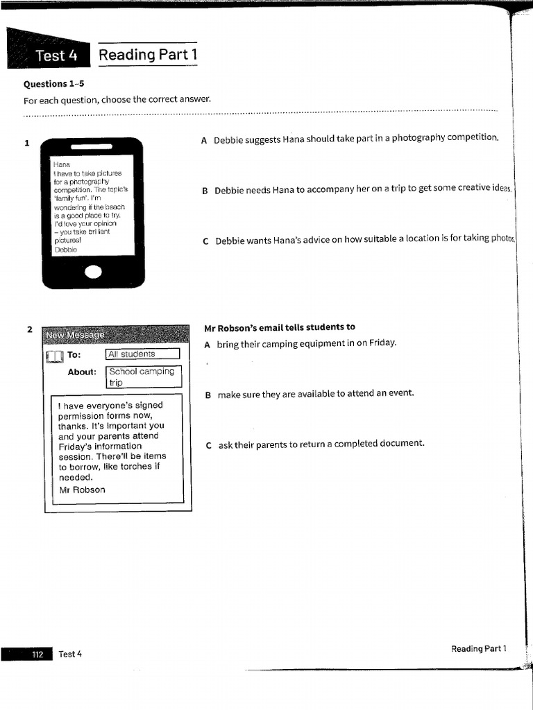 B1 Reading Test 4 | PDF