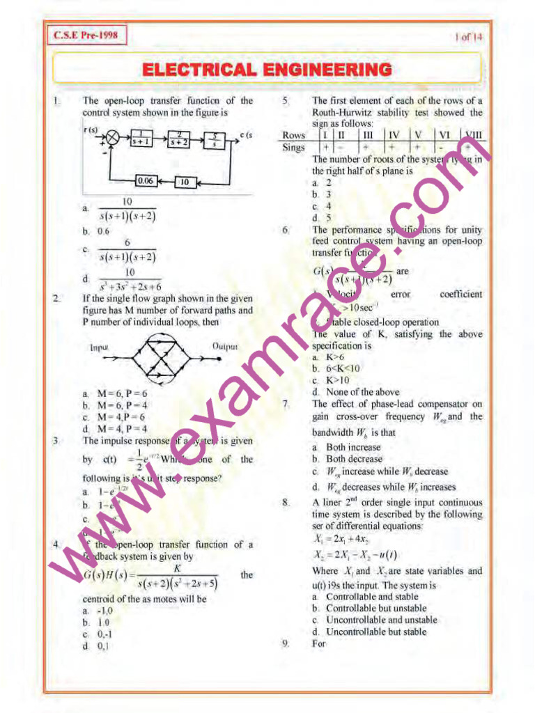 Electrical Engineering Objective Questions Part 1 | PDF