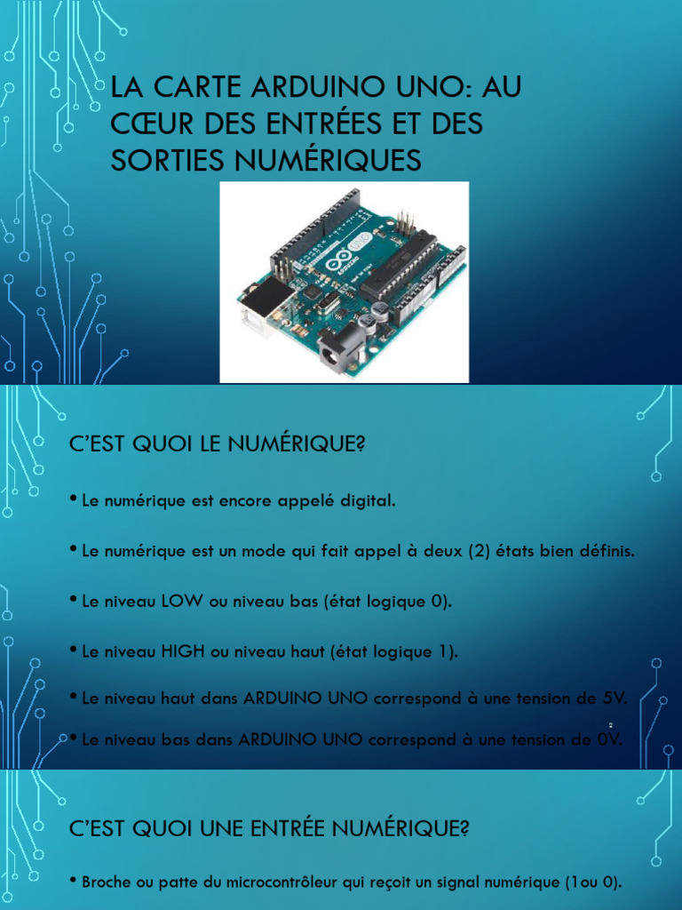 Comprendre les Entrées/Sorties Arduino | PDF | Diode ...