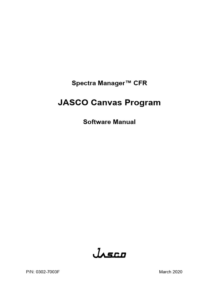 Spectra Manager Software Manual | PDF | Menu (Computing) | Software