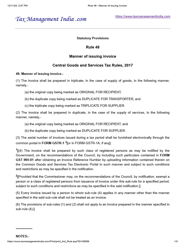 Rule 48: Invoice Issuance Guidelines | PDF | Invoice | Taxes
