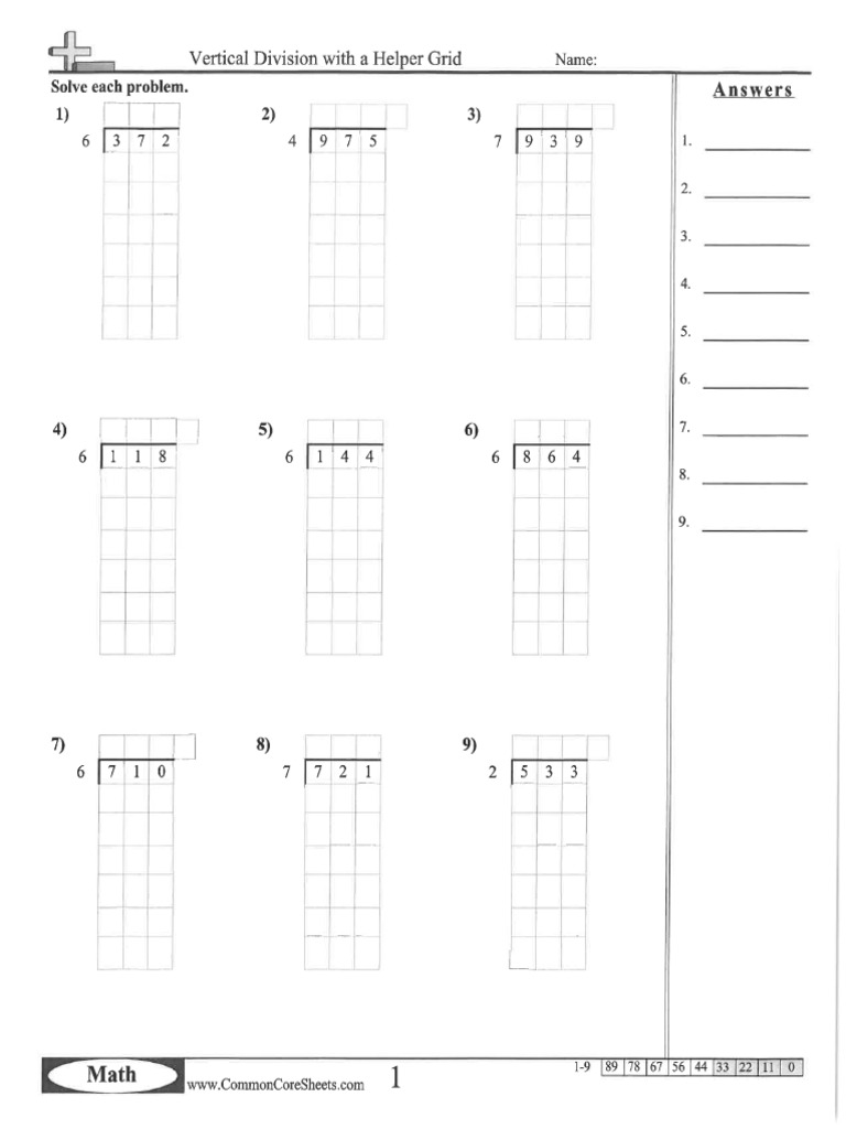 3 by 1 Division Packet | PDF